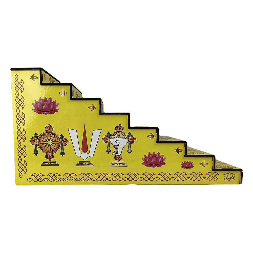 MDF 8 Steps Diya Stand with 7 Hills Names