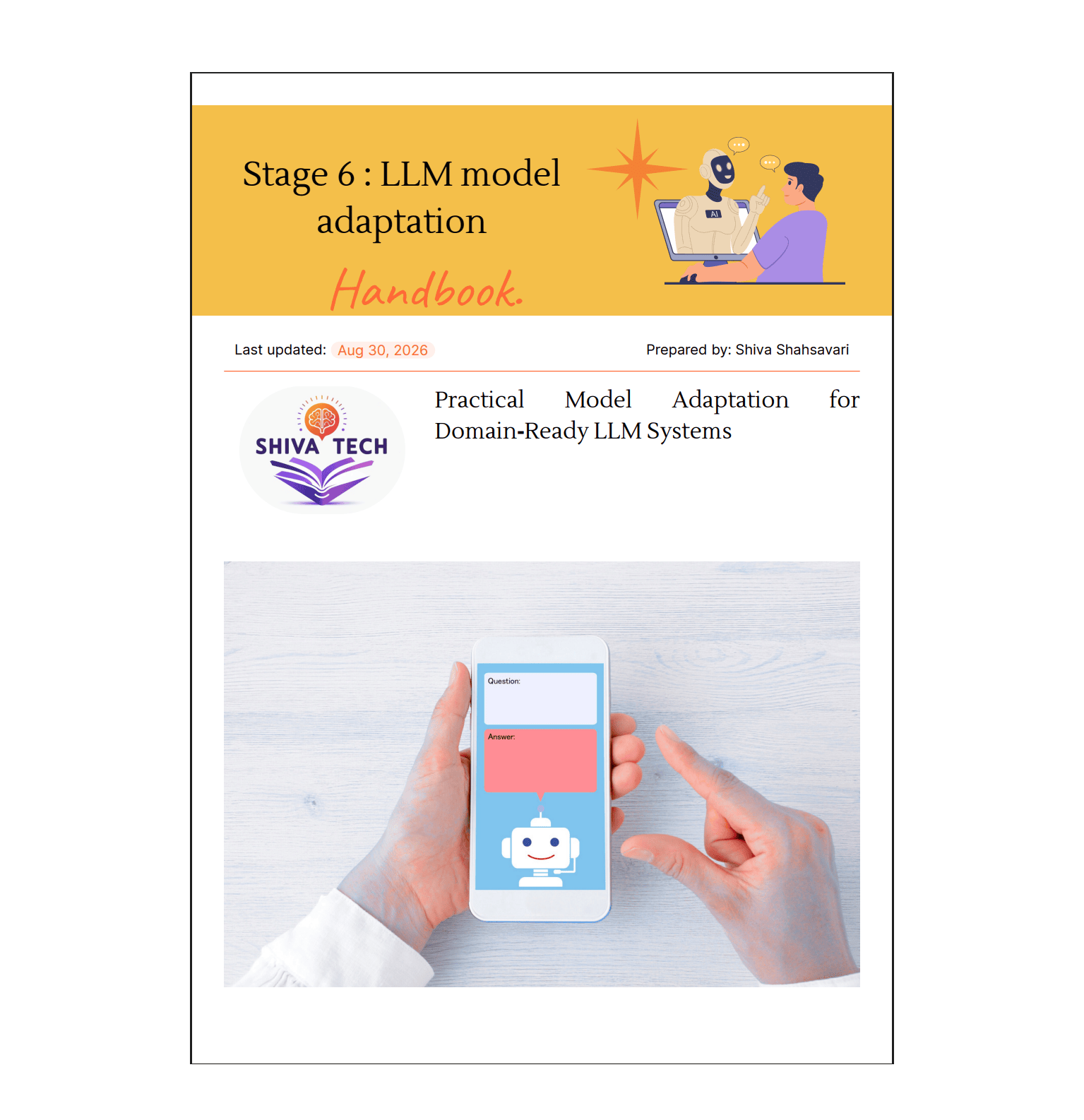 Stage 6 : LLM model adaptation