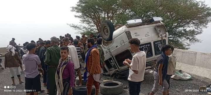 وفيات وجرحى إثر حادث مروع في تعز