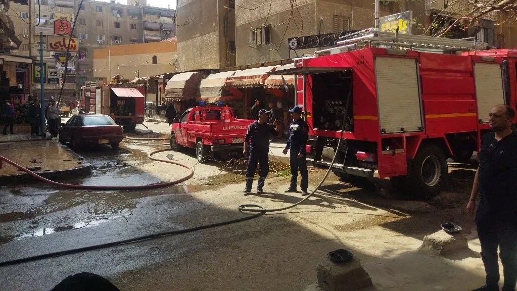 اندلاع حريق في برج اتصالات بشبرا الخيمة