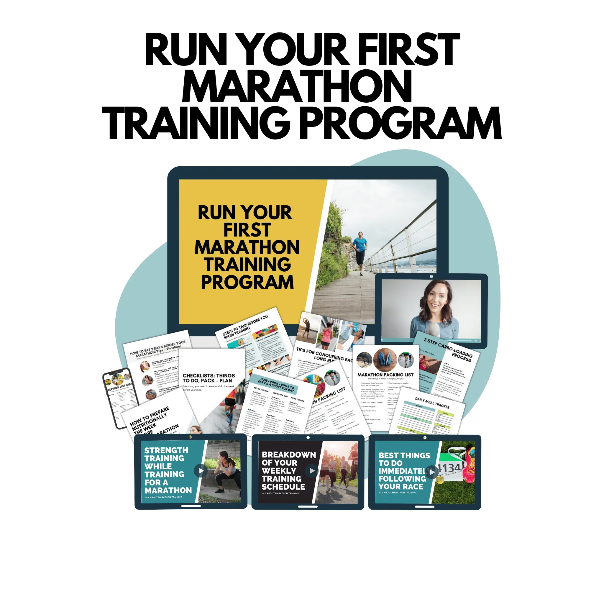 Run Your First Marathon Training Program 3 Marathon Schedules All