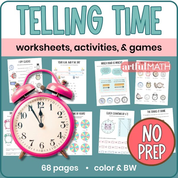 Telling Time A Real World Activity Book 74 Pages
