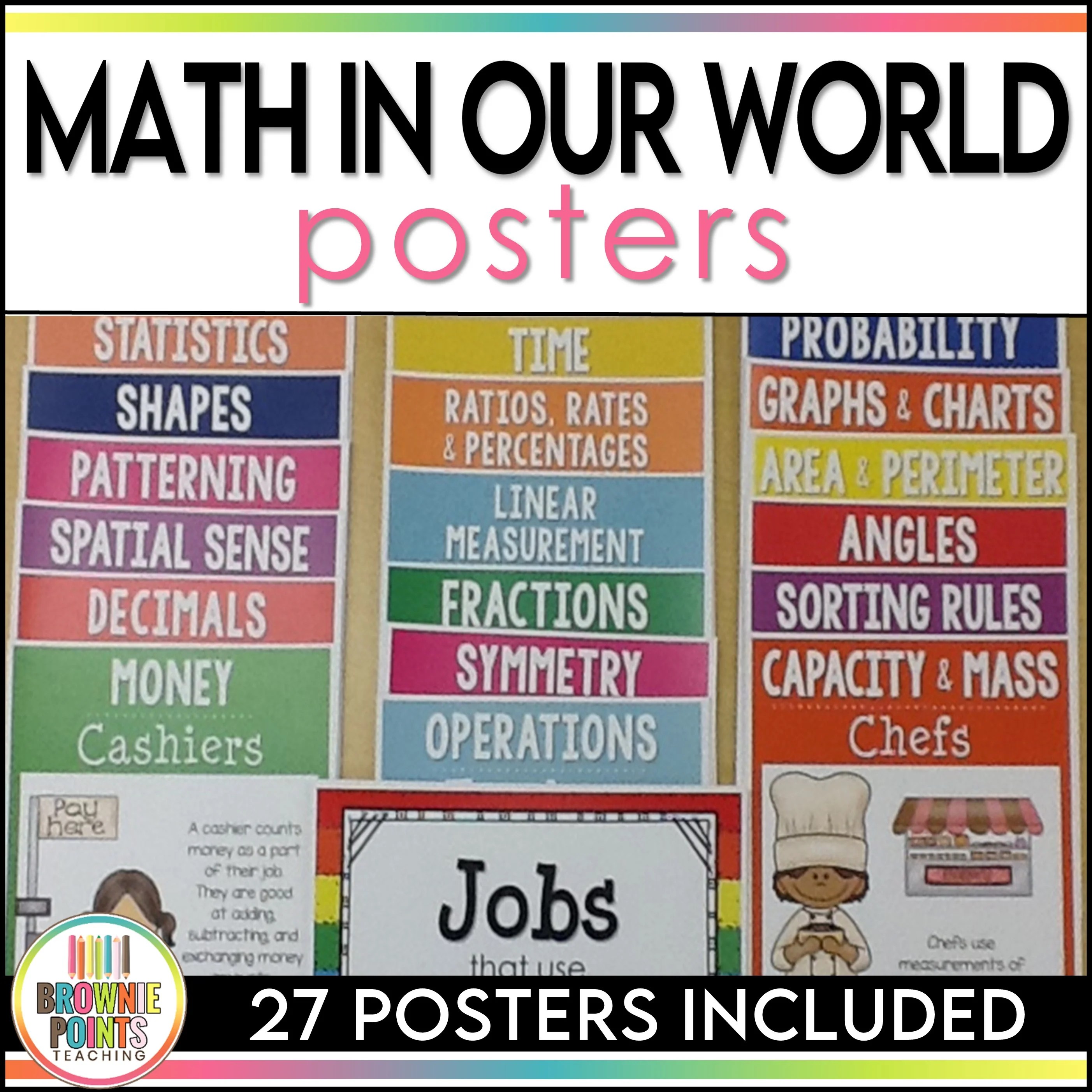Real World Math Posters Brownie Points Teaching Shop