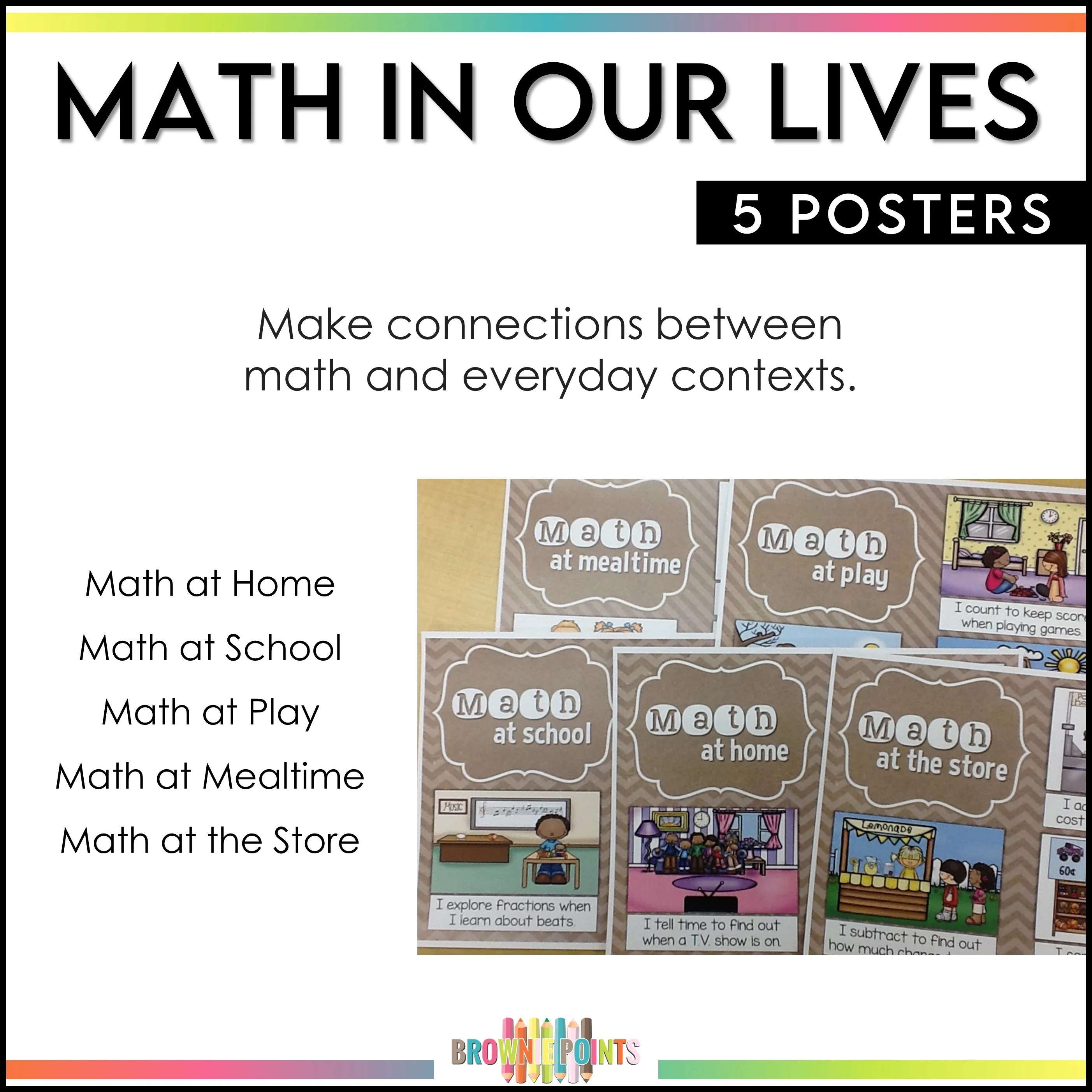 Real World Math Posters Brownie Points Teaching Shop