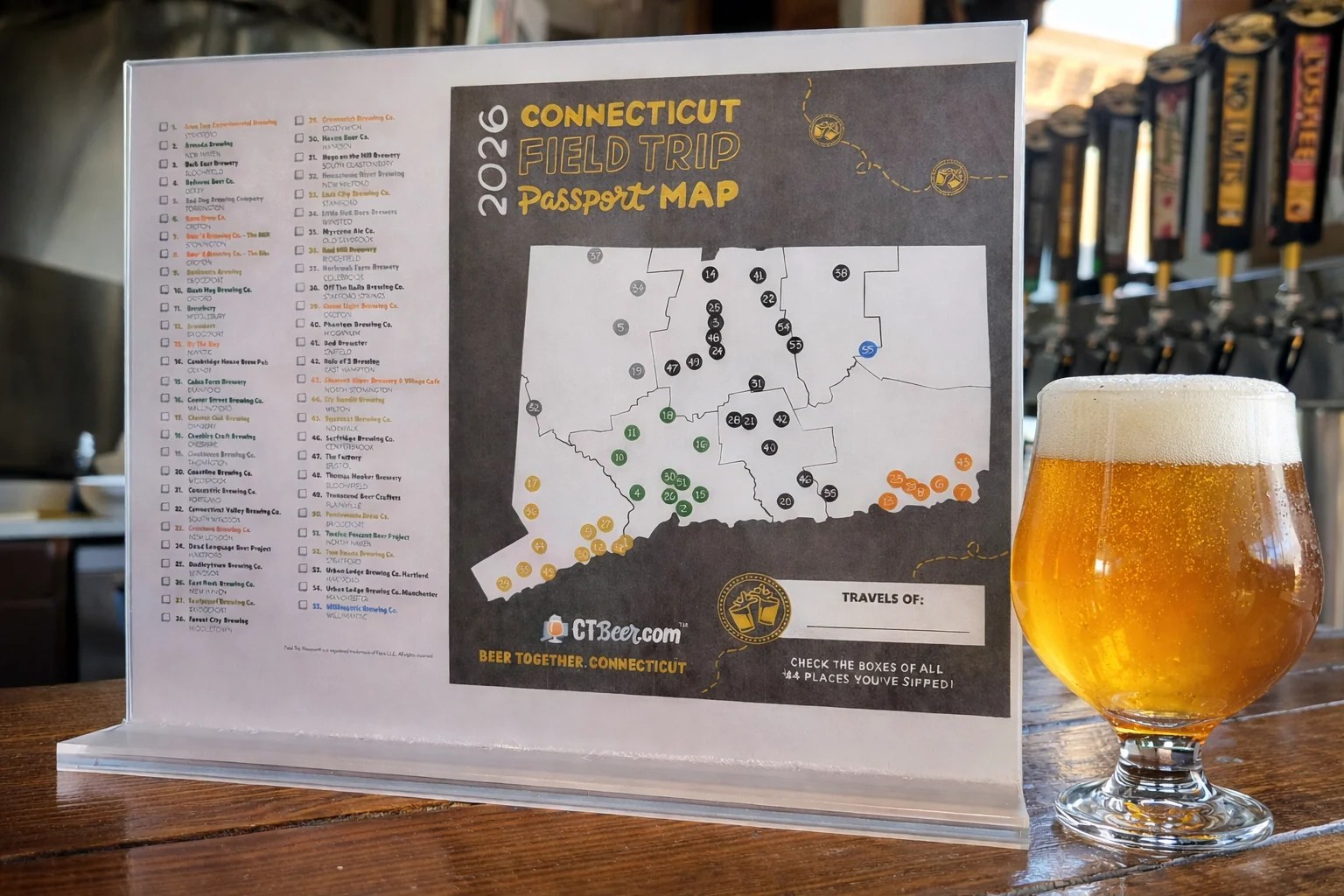 2026 Connecticut Field Trip Passport Map Printable Ctbeer Com 2026MAP.