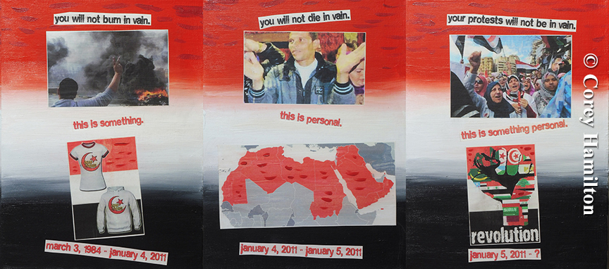 Arab Spring - The Triptych Painting