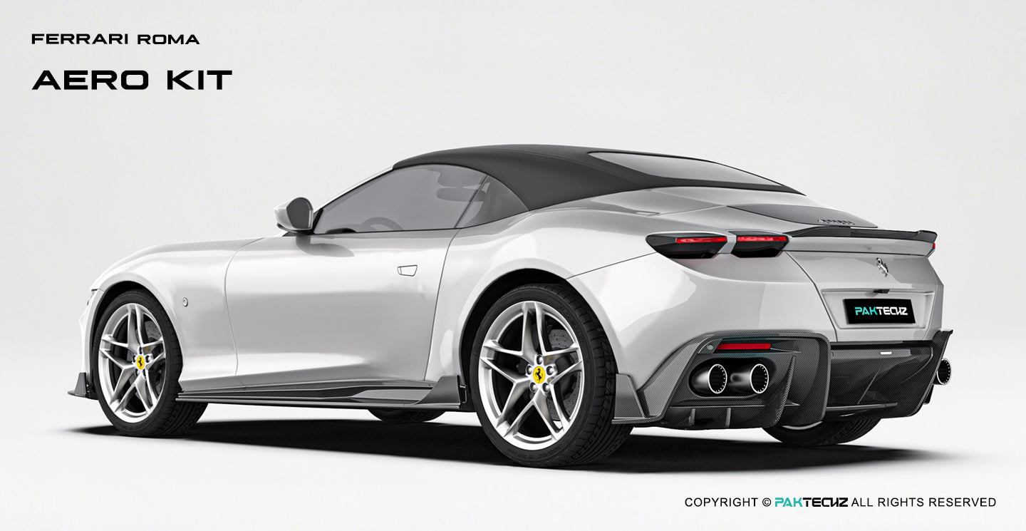 Paktechz Dry Carbon Rear Diffuser for Ferrari Roma (2020–Present) - Image 4