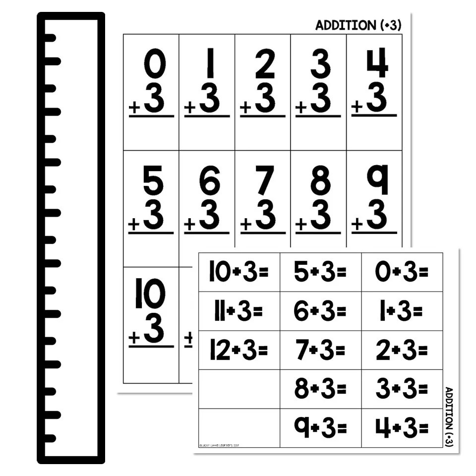 Math fact fluency practice worksheets