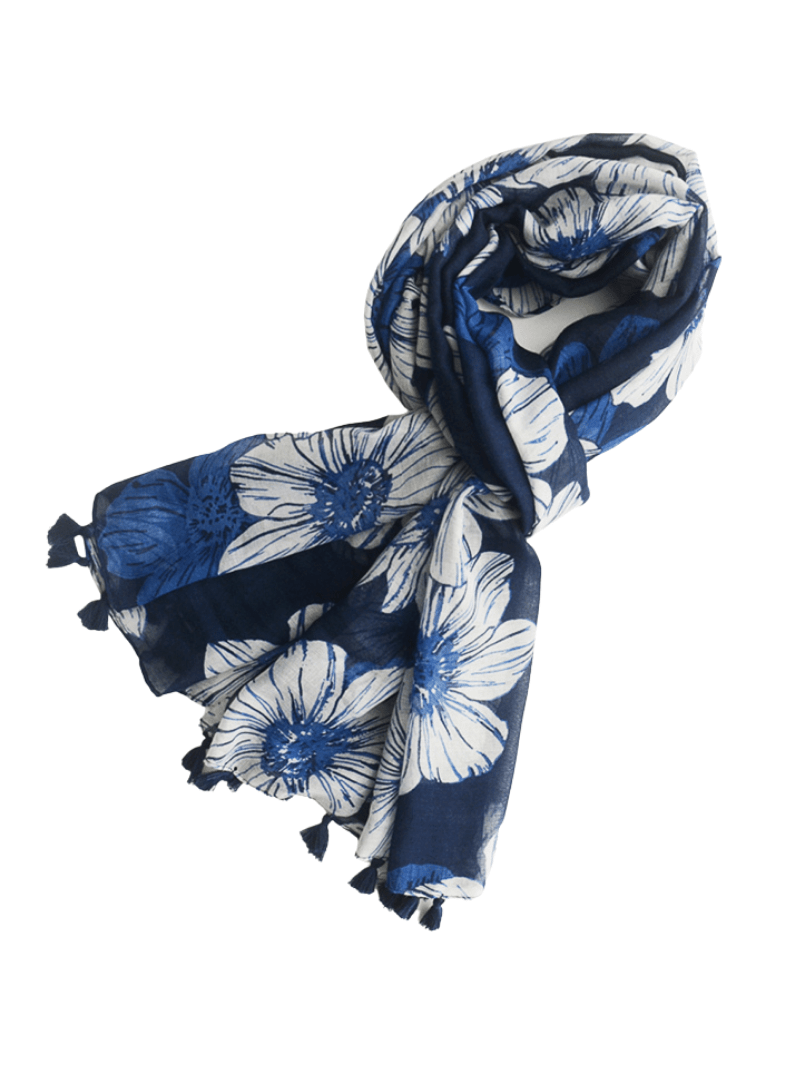 Hijab Standard | Floral Bleu