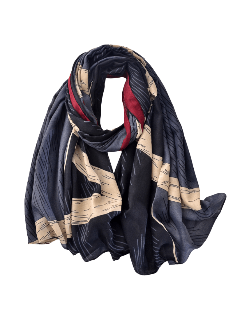 Hijab Premium | Imprimé Bleu de nuit