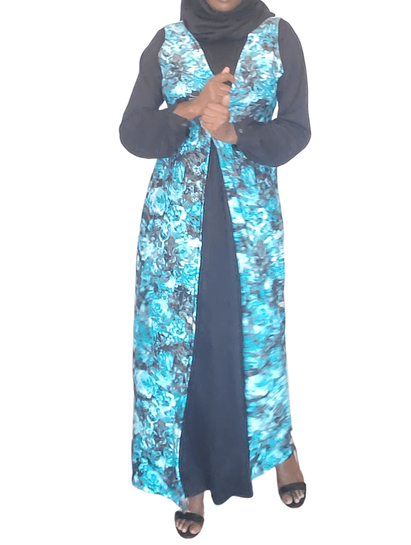 Gilet | Bleu Fleurie