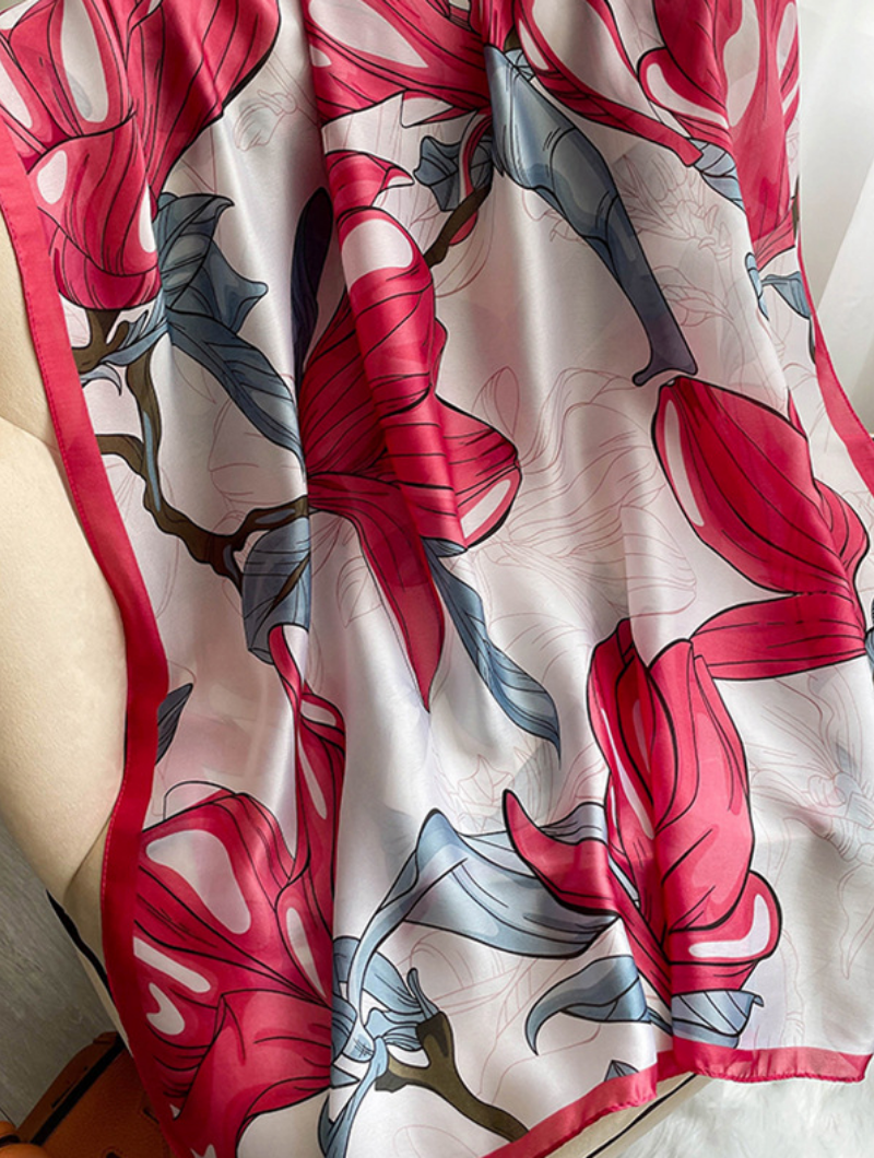 Hijab Soie | Printemps Rose