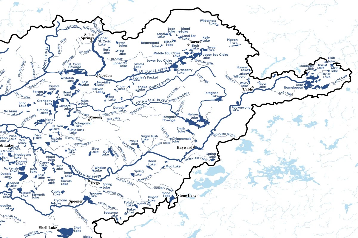 The St Croix River Watershed Map Framed St Croix 360 River Goods Detail2 