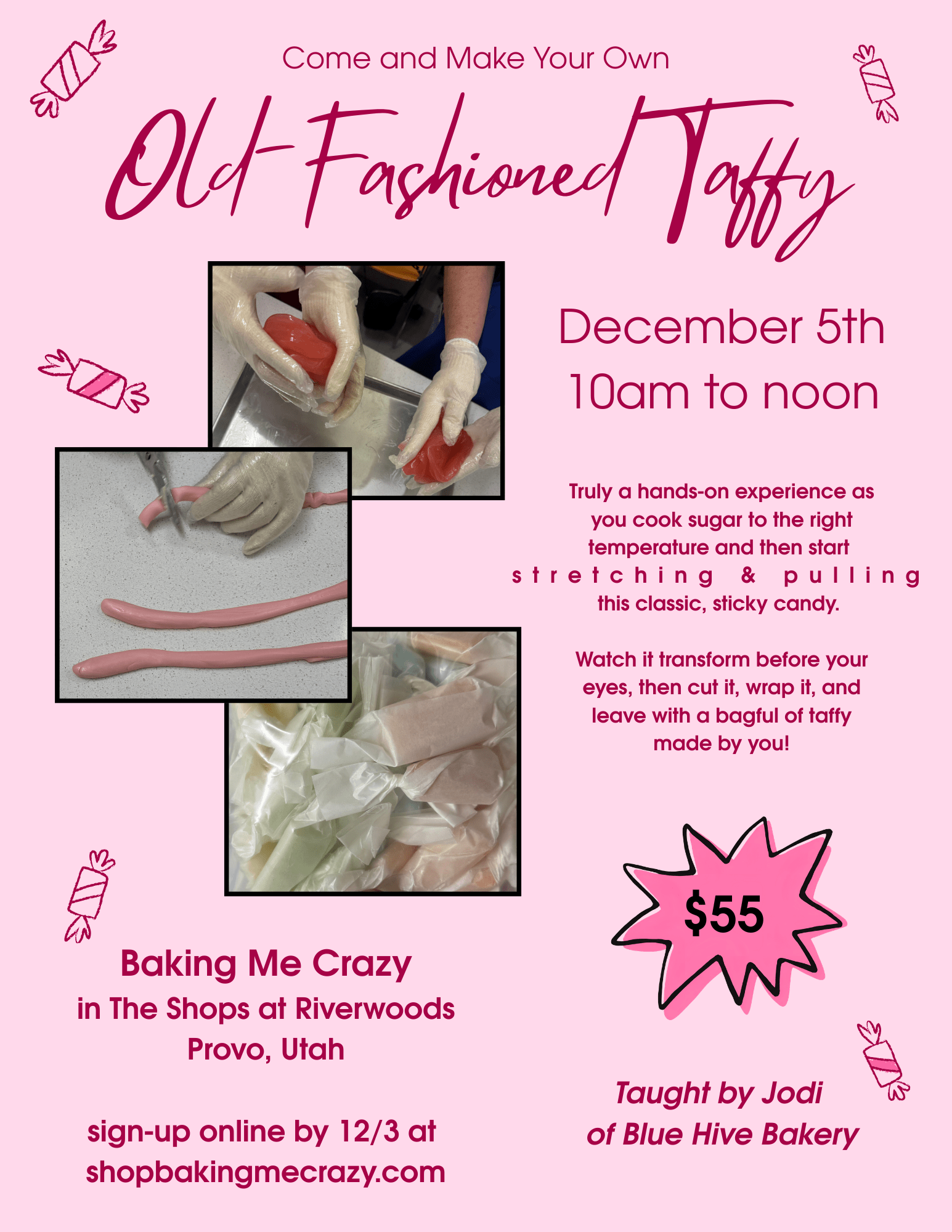 Old-Fashioned Taffy Making Class