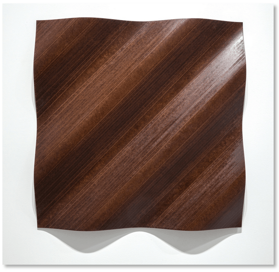 Wall Relief (wave diagonal concave) 2014 Masonite 30 x 30 inches