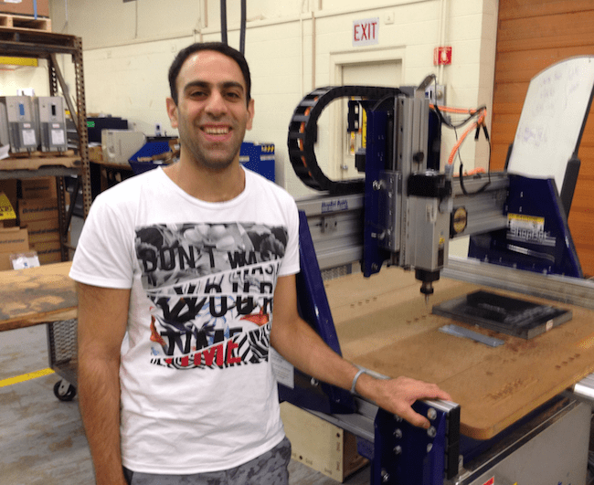 Ohad Meyuhas is the Director of Education and Technology for FabLab Israel. He told me that he's started several FabLabs in Israel, and is now working on setting up smaller makerspaces in libraries, and teaching teachers to educate their students. Ohad also works for Stratasys, where his role to is be a liaison to academia; he brings them custom digital fabrication solutions to meet their needs.