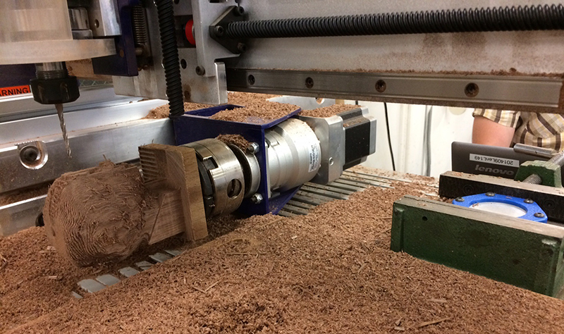 desktop max machining a walnut 3d scanned bust