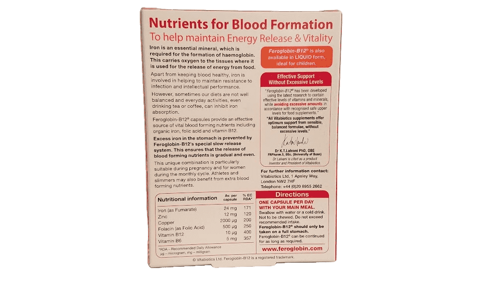 Vitabiotics feroglobin B12