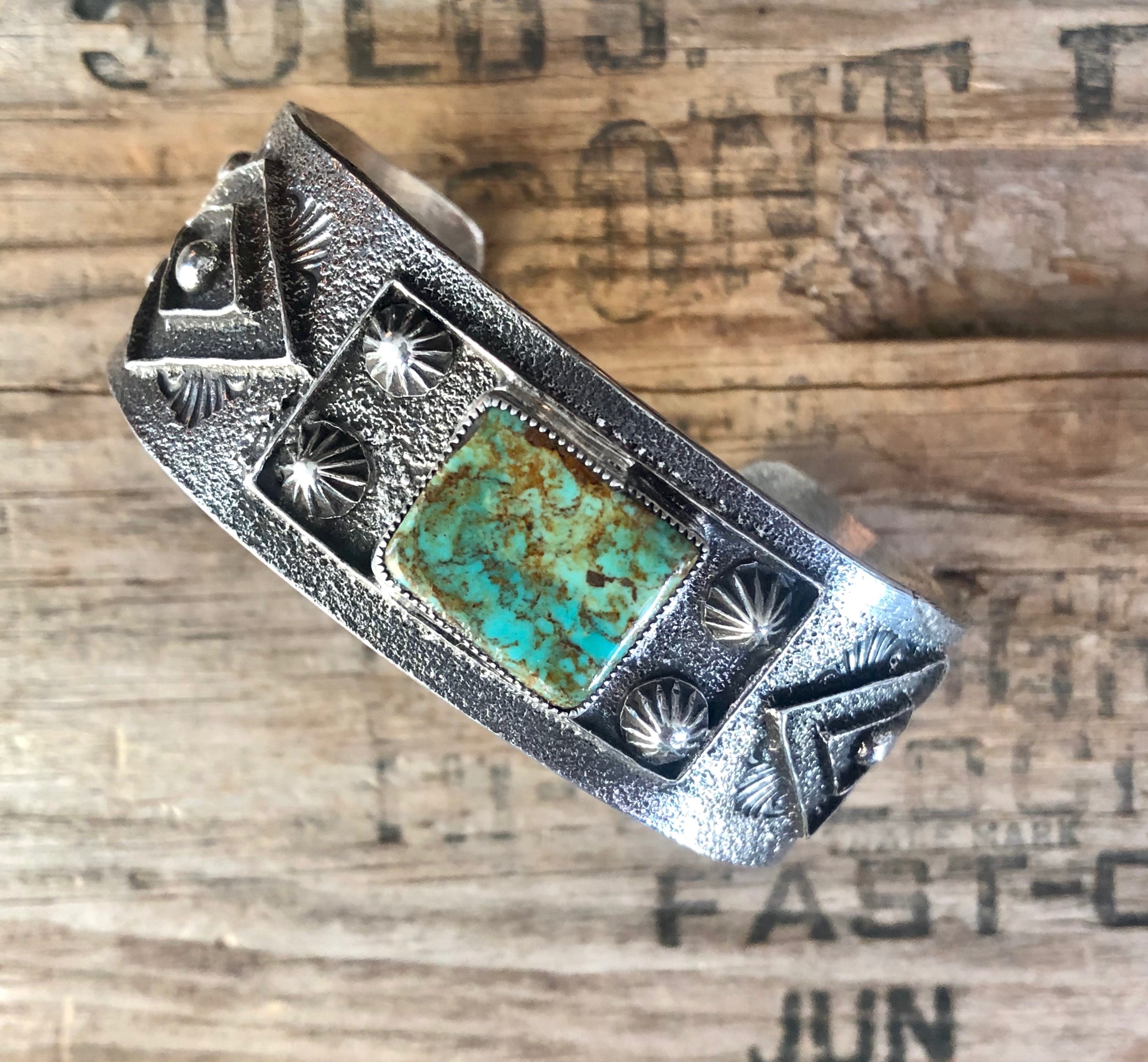 Royston Turquoise Tufa Cast Cuff