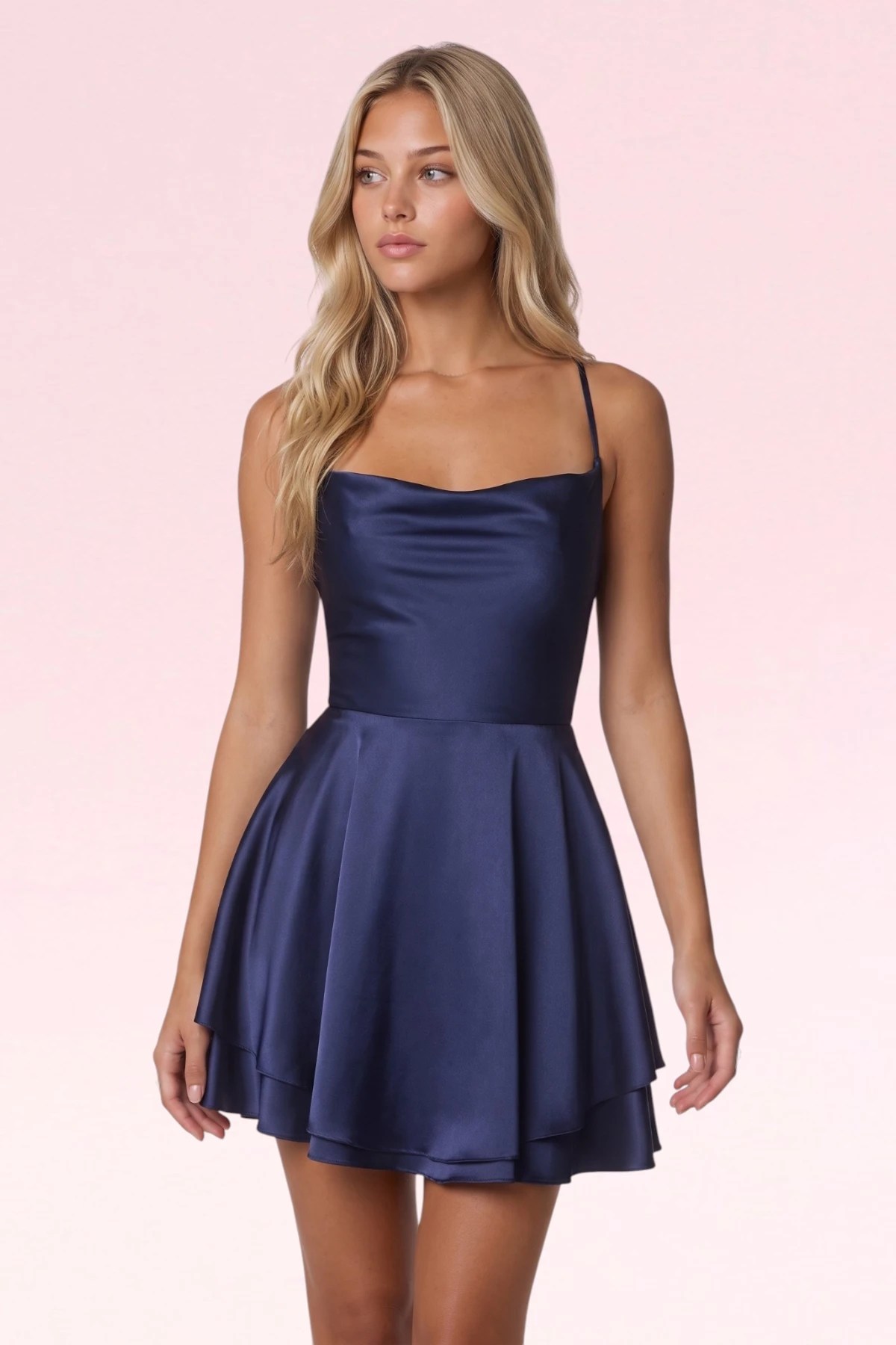 Tiana Lace Up Back Mini Dress