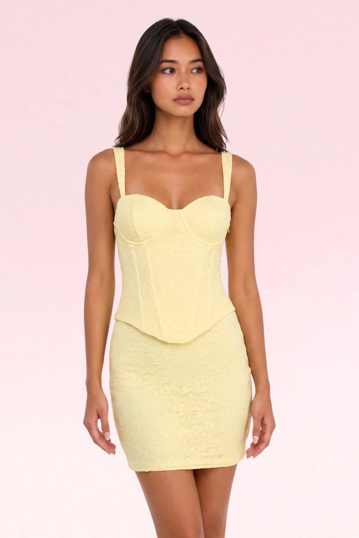 Nylee Lace Sweetheart Corset Mini Dress