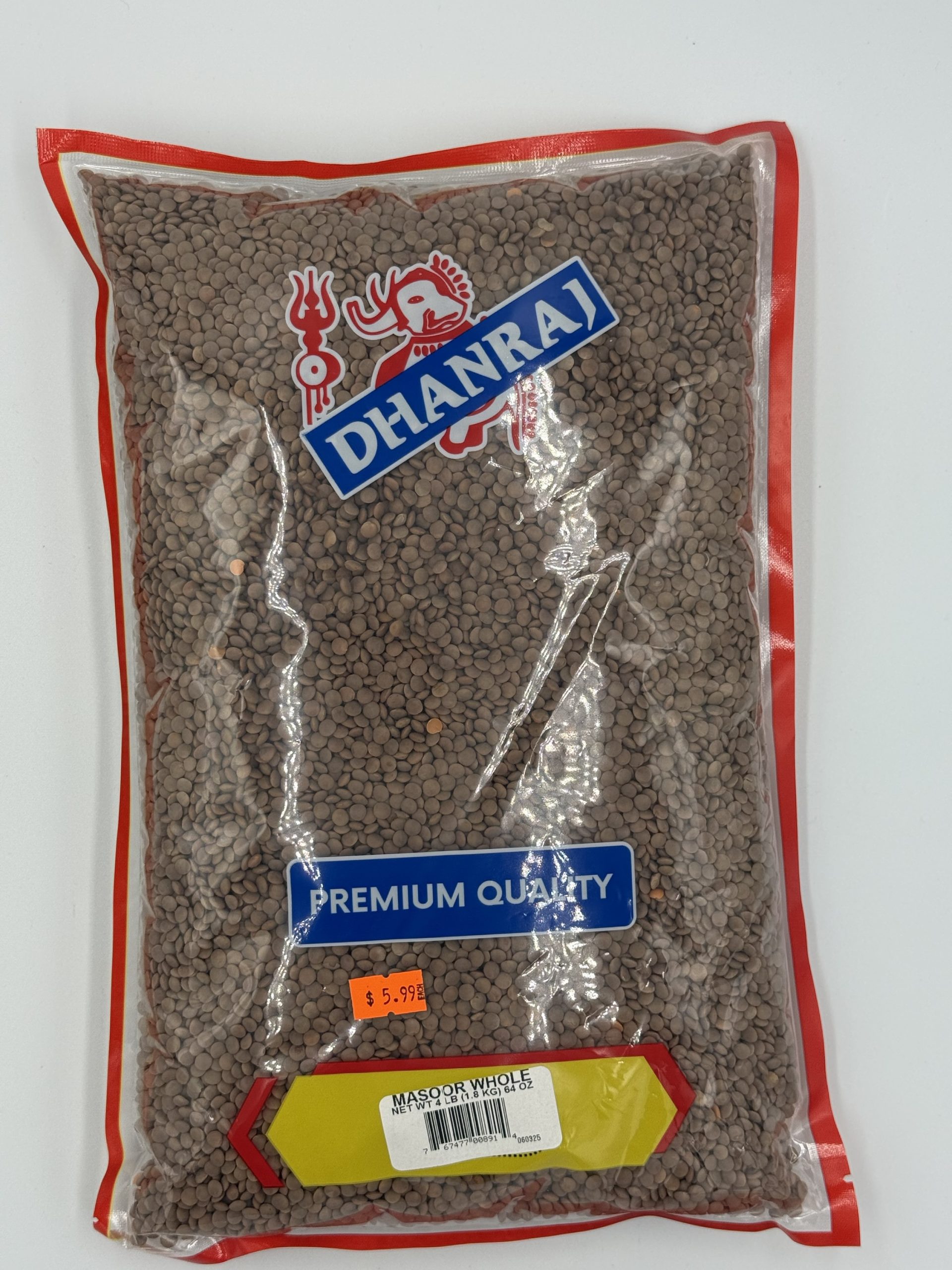DHANRAJ Whole Masoor 4lb