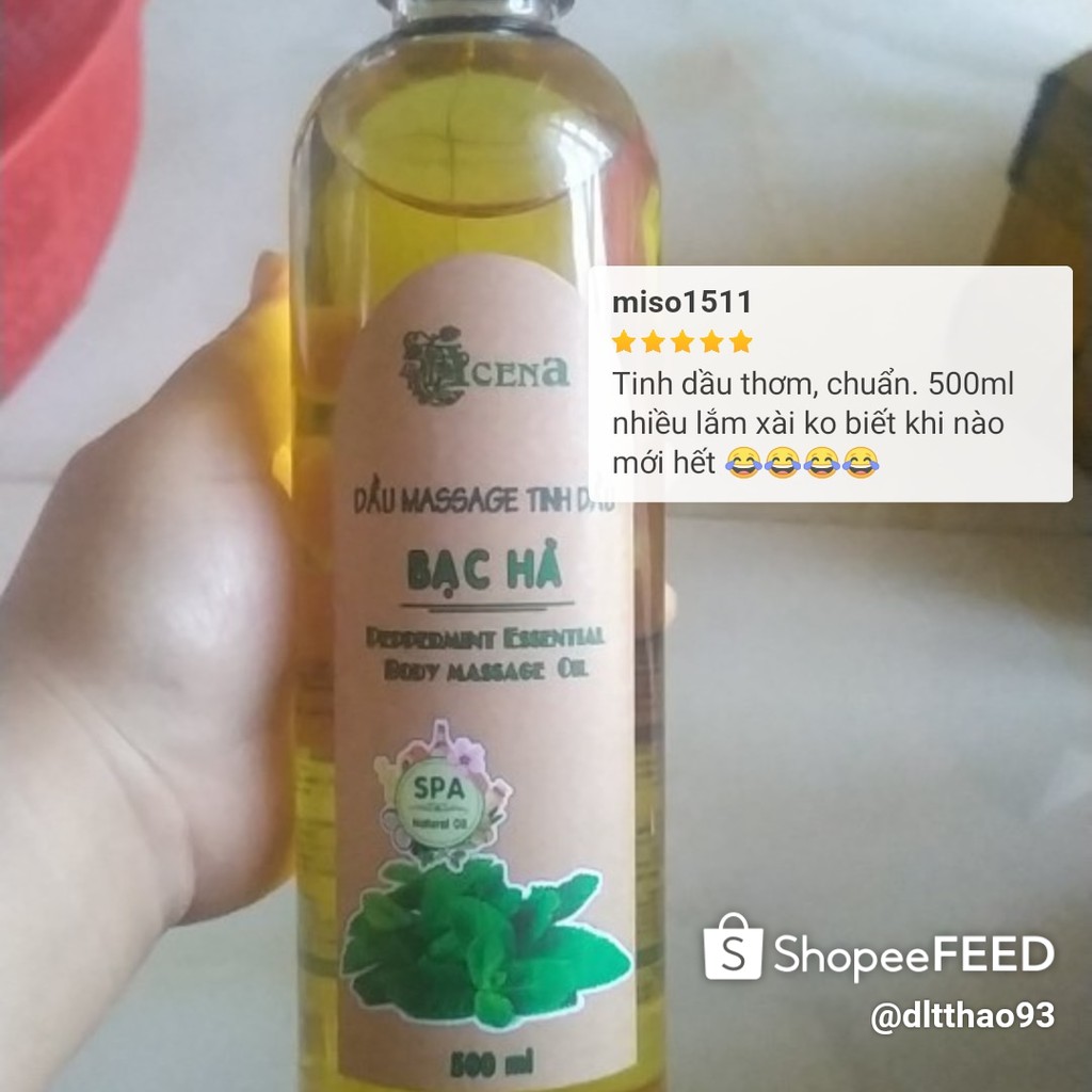 Sẵn Dầu Massage Body Tinh Dầu Bạc Hà ACENA 500ml-SRMShop - Ảnh 4
