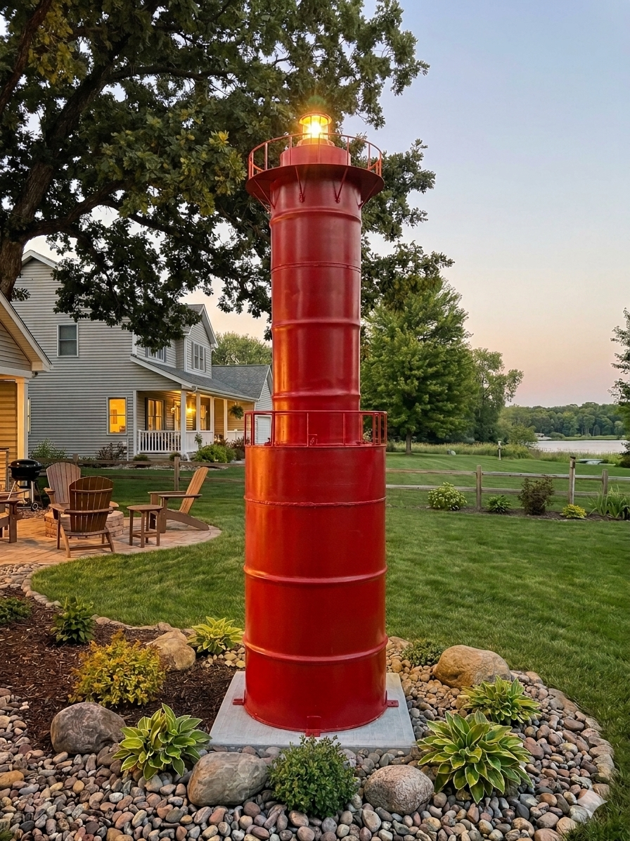 Grand prize: a custom-built 8-foot replica of the Algoma Pierhead Lighthouse
