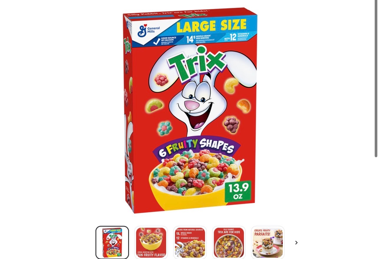 Trim Fruity Shape Cereal 