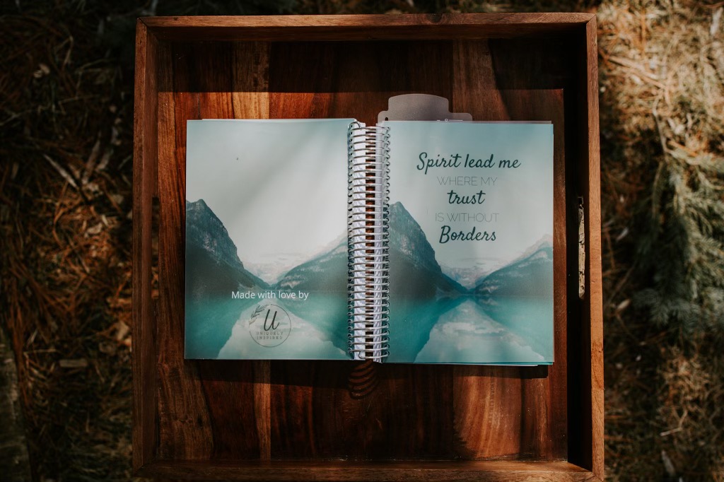 Planner with mountain cover