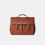 Heritage-Inspired Classic Leather Briefcase