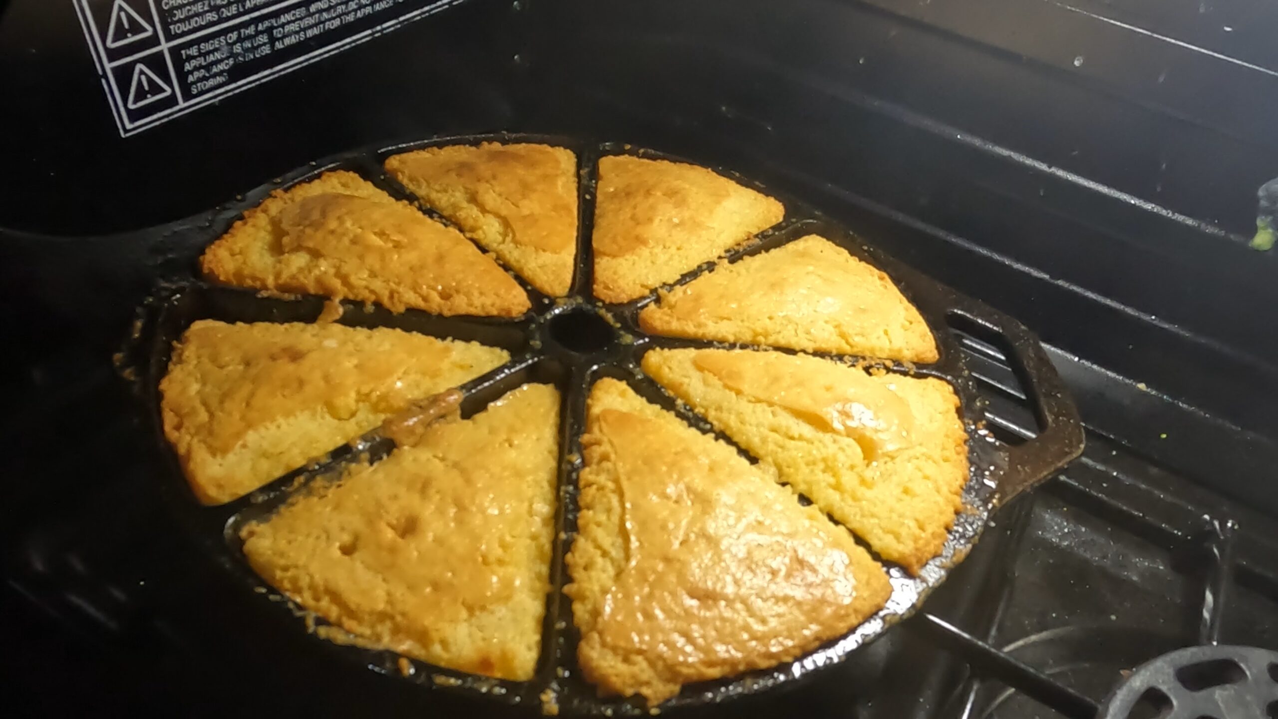 Cornbread in a Lodge Cast Iron Wedge Pan