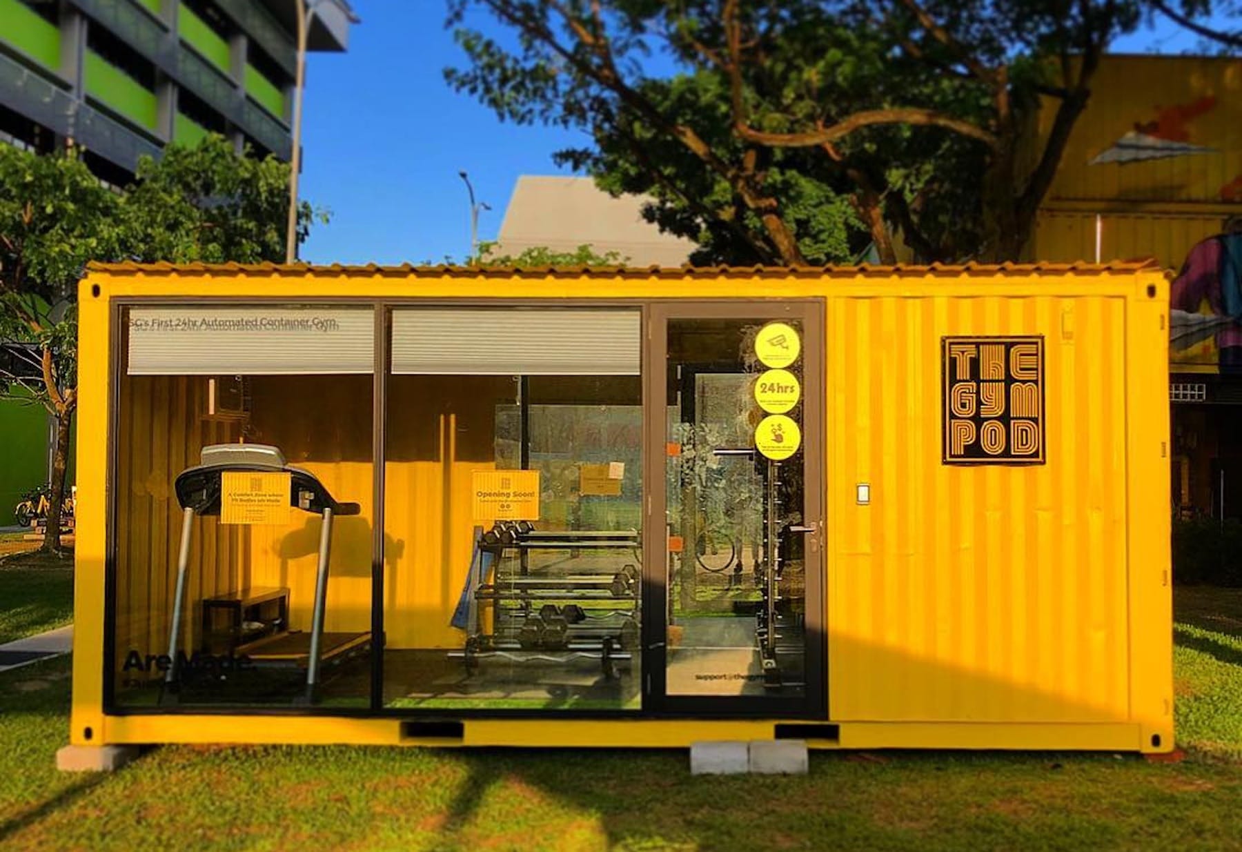 The gym pod is singapore's first smart capsule gym that's open 24/7 and