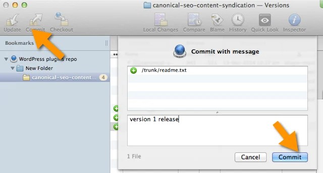 commit with release