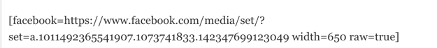 Facebook Embed Shortcode