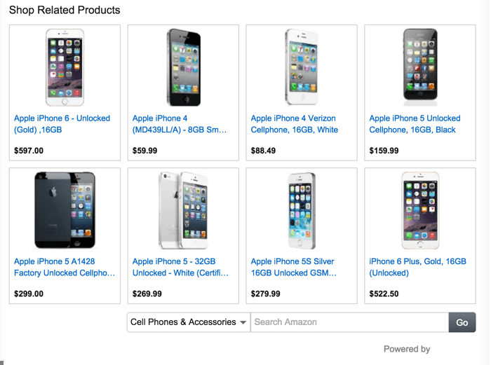 Example Amazon Display ads