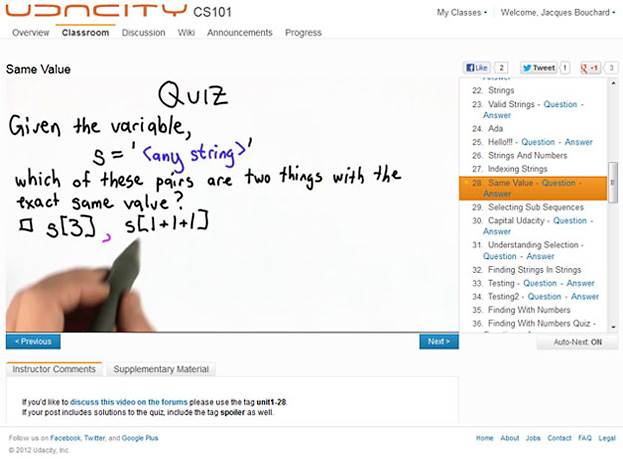 An Udacity Video