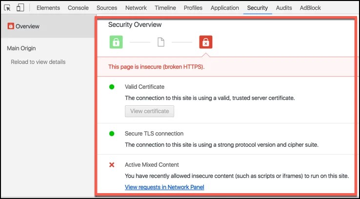 Insecure broken https