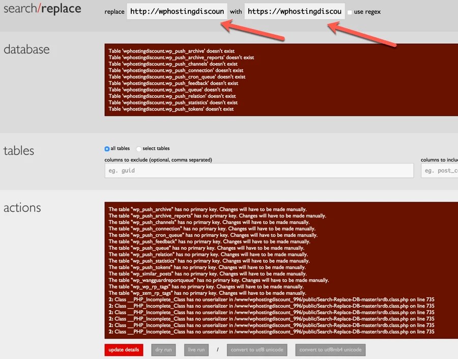 Search & replace