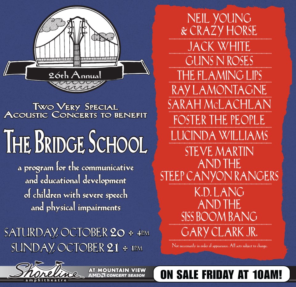 Bridge School Benefit Returns THIS WKEND – Showbams
