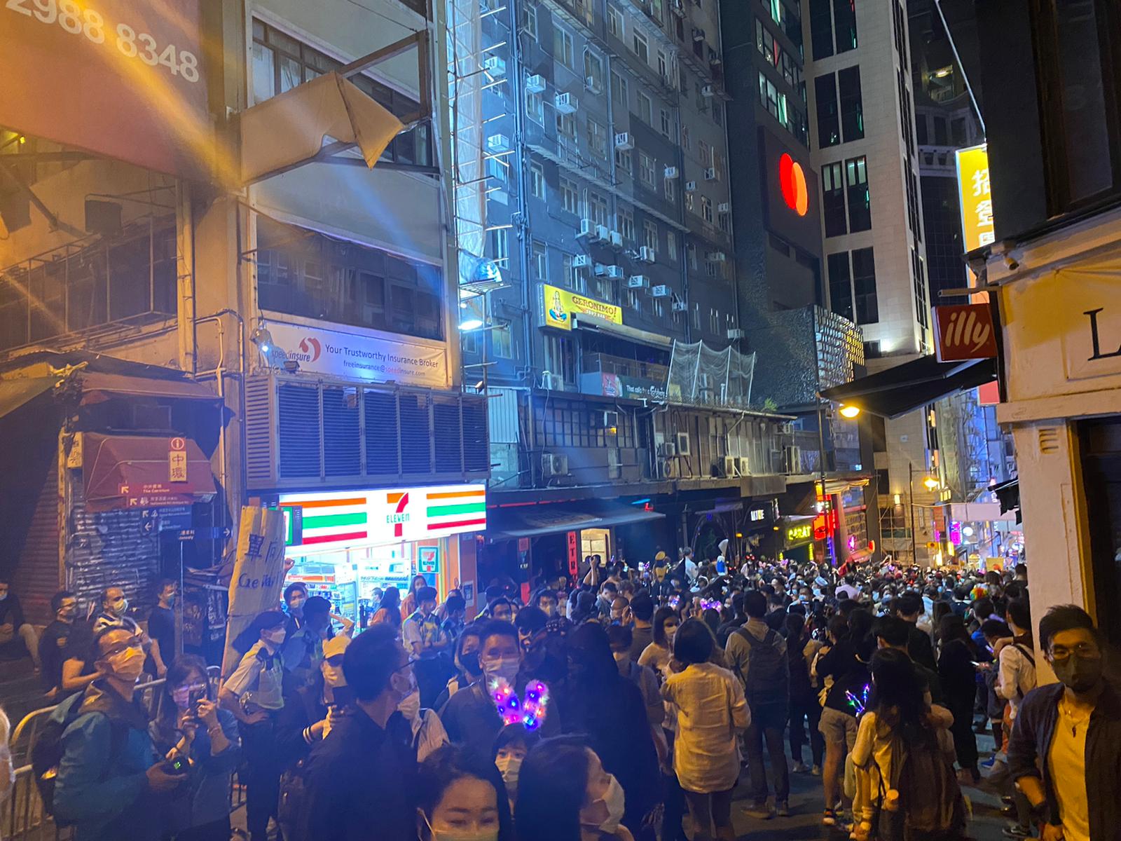 The first Halloween in Lan Kwai Fong under COVID19 Shroffed