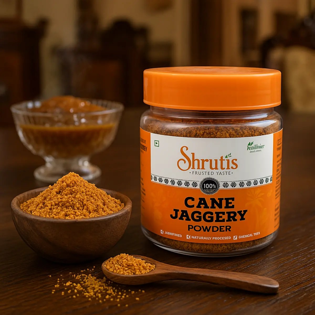 Organic Cane Jaggery Powder 250g by Shruti’s – Healthy Sweetener
