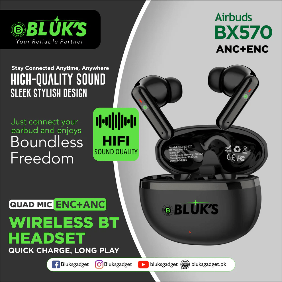 bluks airpods bx570 - shuhaz.com