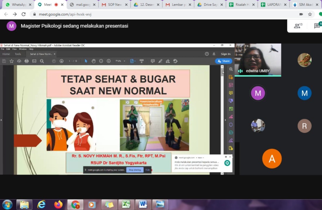 Sesi sharing dan syawalan ikatan alumni Psikologi UMBY.