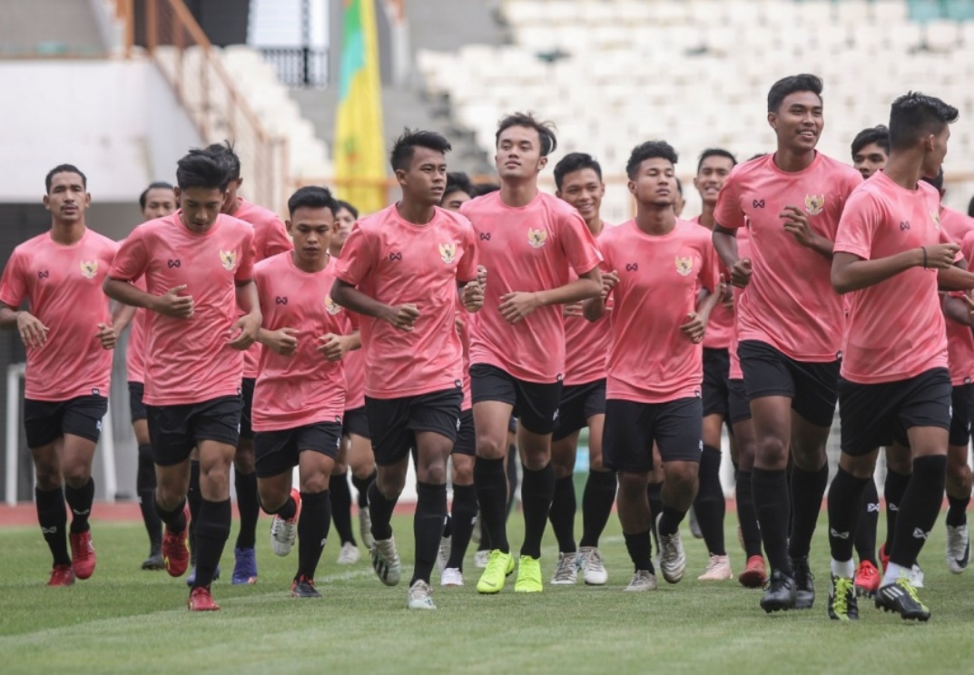 Timnas saat latihan.
