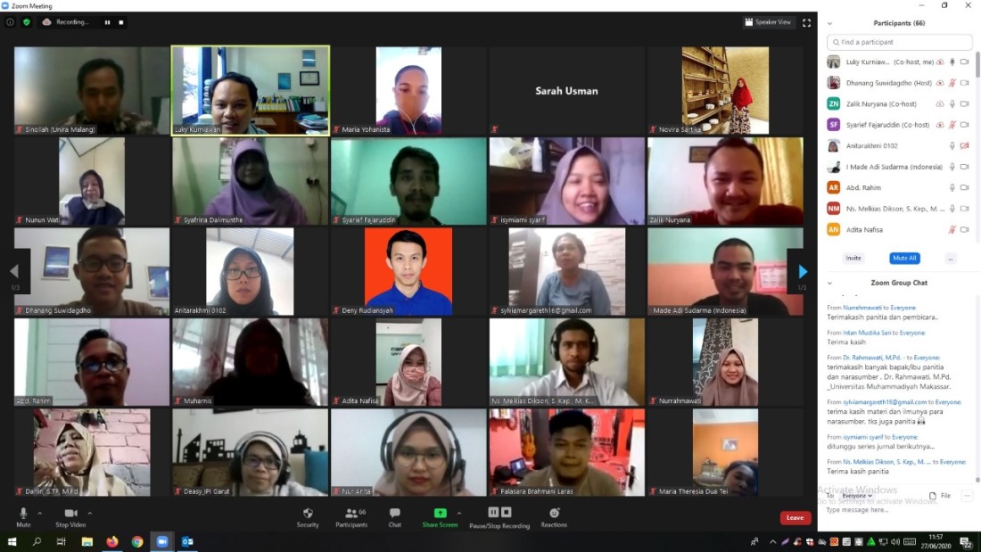 Webinar pengelolaan jurnal oleh BK UMBY.