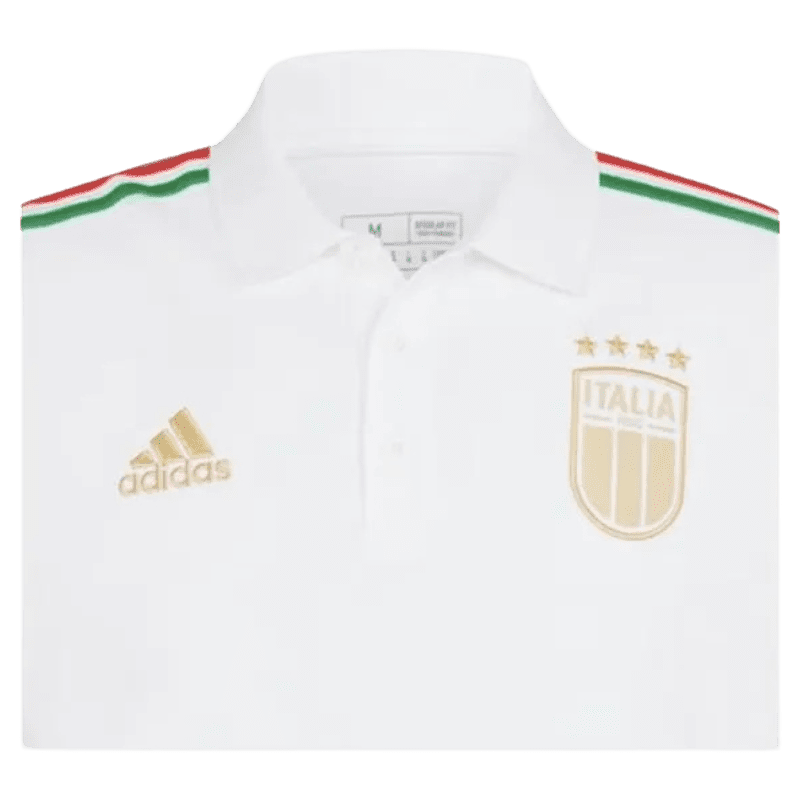 Italy DNA 3-Stripes Polo Shirt – White