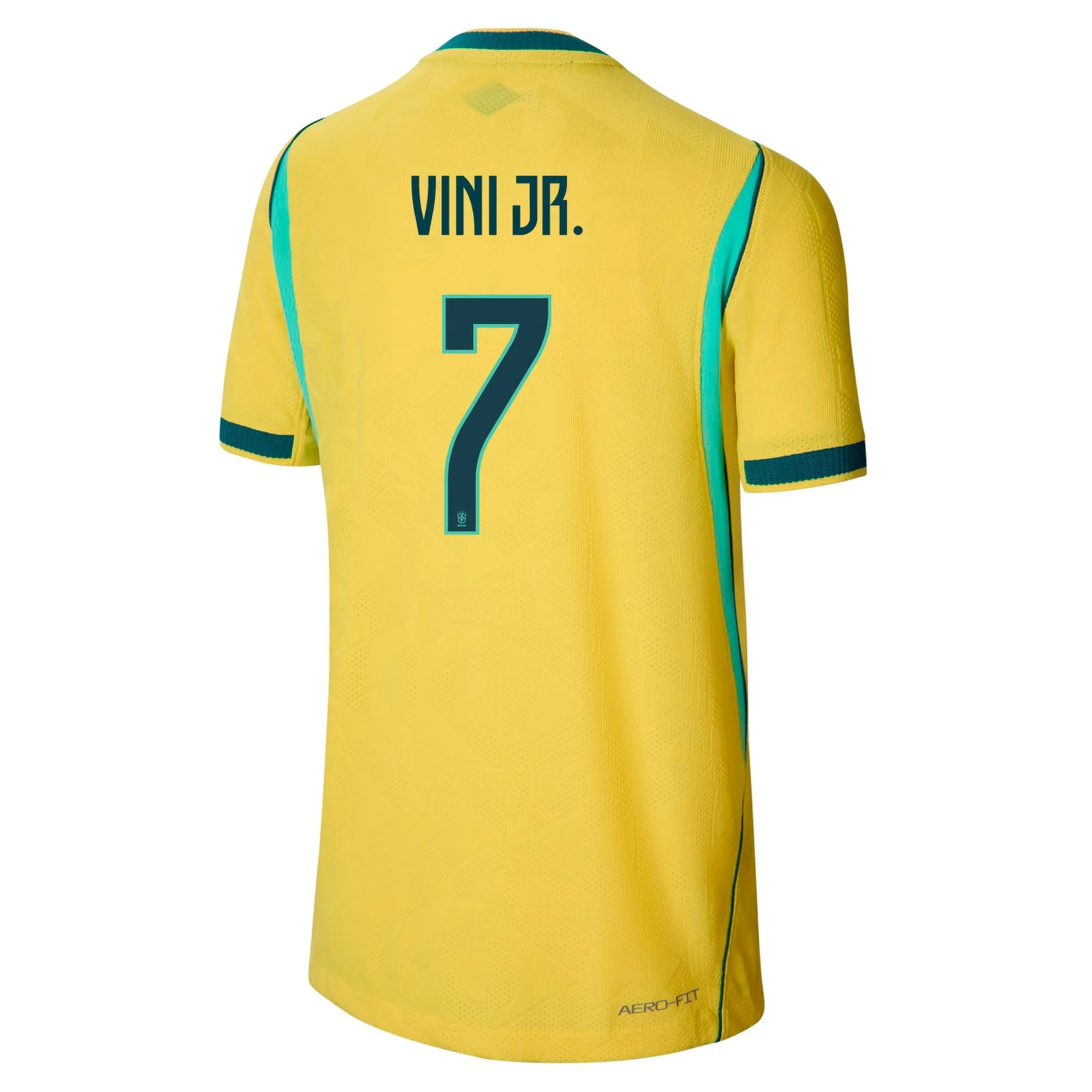 Vinicius Jr Brazil 2026/27 youth home jersey — canary yellow Selecao kit for kids