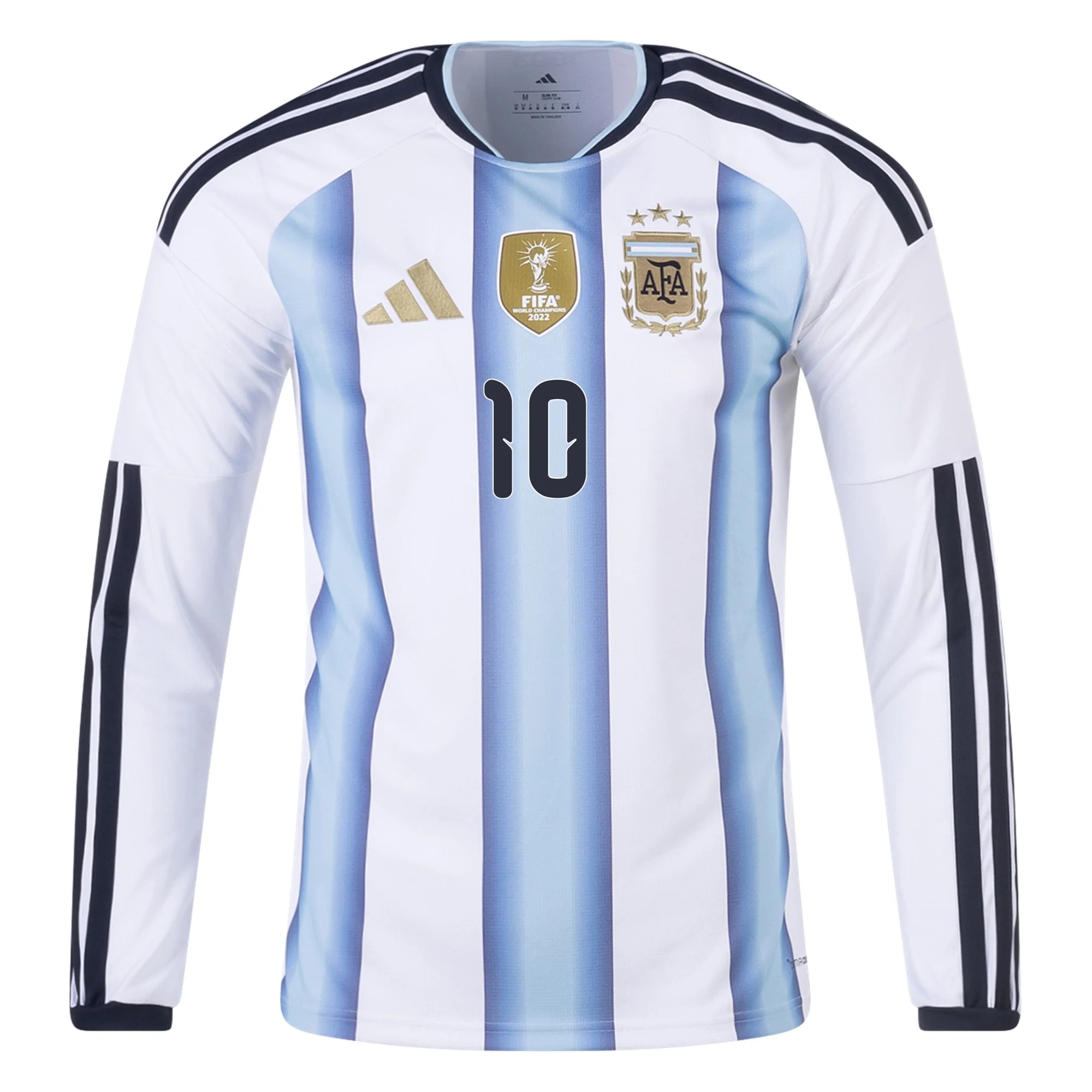 Lionel Messi Argentina 2026/27 Adidas Long Sleeve Home jersey back view