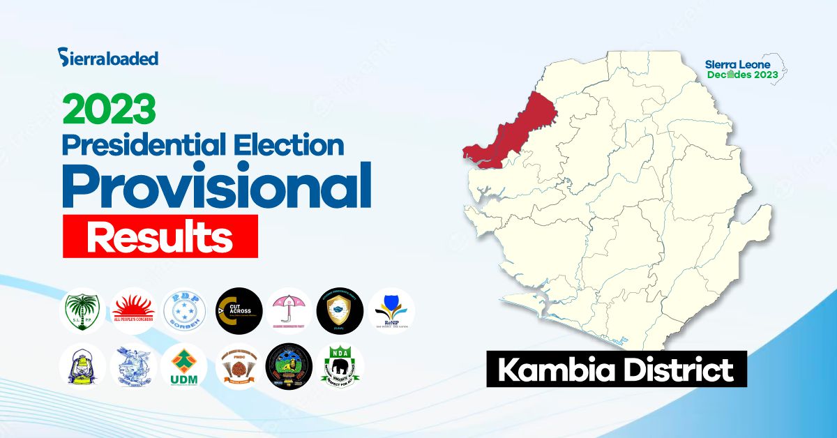 Sierra Leone Elections 2023 Provisional Results From Kambia District